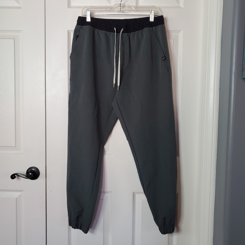 LEG3ND Discovery Jogger Pants Gray Black Athletic Stretch Casual Zip Pocket Larg